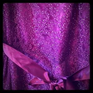 Purple Sparkly Sleeveless Party Dress